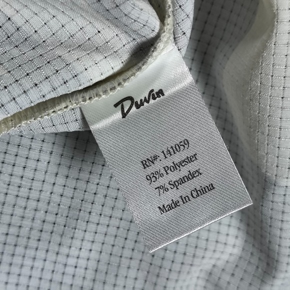 Duvin Hawaiian Shirt Mens Medium Brown Hibiscus Leisure Stretch Button Up New - Picture 8 of 10